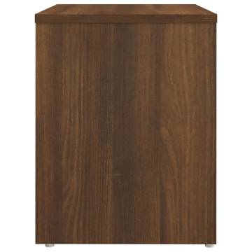 Stylish Brown Oak Bed Cabinet - 40x30x40 cm Engineered Wood