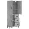 Stylish Highboard Concrete Grey - Durable Engineered Wood