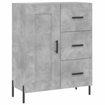 Stylish Highboard Concrete Grey - Durable Engineered Wood