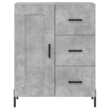 Stylish Highboard Concrete Grey - Durable Engineered Wood