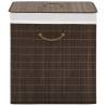 Bamboo Laundry Bin Rectangular Dark Brown Colour dark brown Size 52 x 32 x 60 cm Quantity in Package 1 