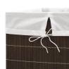 Dark Brown Bamboo Laundry Bin - Stylish & Functional Storage