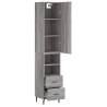 Highboard Grey Sonoma 34.5x34x180 cm | Stylish Storage Solution