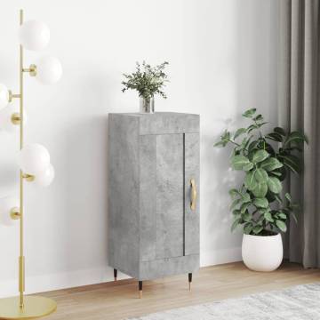 Stylish Concrete Grey Sideboard - 34.5x34x90 cm