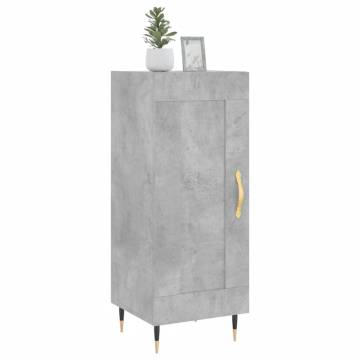 Stylish Concrete Grey Sideboard - 34.5x34x90 cm