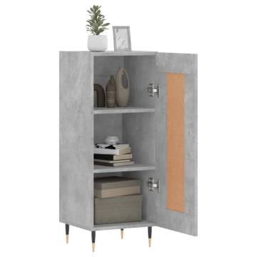 Stylish Concrete Grey Sideboard - 34.5x34x90 cm