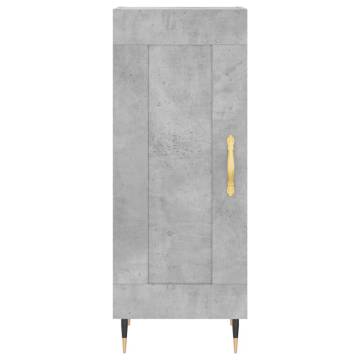 Stylish Concrete Grey Sideboard - 34.5x34x90 cm