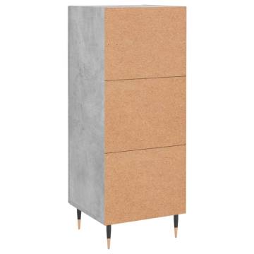 Stylish Concrete Grey Sideboard - 34.5x34x90 cm