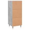 Stylish Concrete Grey Sideboard - 34.5x34x90 cm