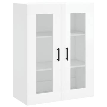 Elegant Highboard High Gloss White - 69.5x34x180 cm