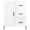 Elegant Highboard High Gloss White - 69.5x34x180 cm