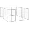 Outdoor Dog Kennel Galvanised Steel 14.52 m² Colour silver Size 330 x 440 x 180 cm Quantity in Package 1 