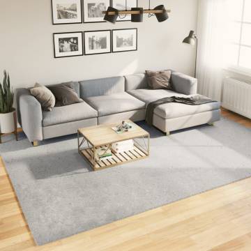 HUARTE Short Pile Soft Washable Grey Rug - 240x340 cm