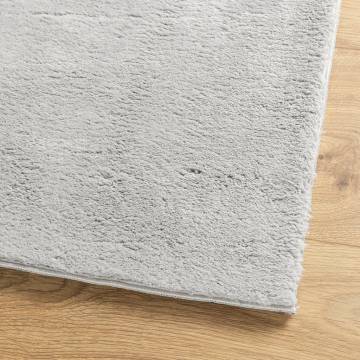 HUARTE Short Pile Soft Washable Grey Rug - 240x340 cm