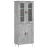 Stylish Highboard Concrete Grey - 69.5x34x180 cm | HipoMarket