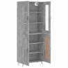 Stylish Highboard Concrete Grey - 69.5x34x180 cm | HipoMarket