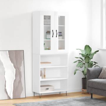 Highboard High Gloss White - Stylish Storage Solution