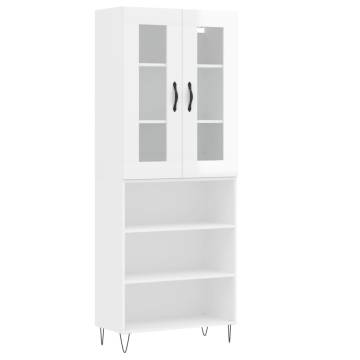 Highboard High Gloss White - Stylish Storage Solution