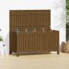 Garden Storage Box Honey Brown 121x55x64 cm Solid Wood Pine Colour honey brown pine Size 121 x 55 x 64 cm 