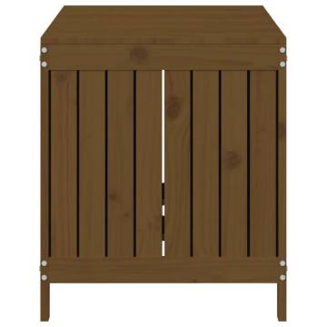 Garden Storage Box Honey Brown - Solid Pine Wood | Hipo Market