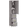 Stylish Highboard Grey Sonoma - 34.5x34x180 cm | HipoMarket