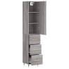 Stylish Highboard Grey Sonoma - 34.5x34x180 cm | HipoMarket