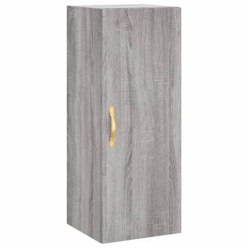 Stylish Highboard Grey Sonoma - 34.5x34x180 cm | HipoMarket