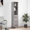 Elegant Grey Sonoma Highboard - Stylish Storage Solution