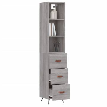 Elegant Grey Sonoma Highboard - Stylish Storage Solution