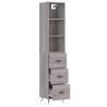 Elegant Grey Sonoma Highboard - Stylish Storage Solution