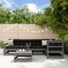 6 Piece Garden Lounge Set Grey Solid Wood Pine Colour grey pine Number of 6 