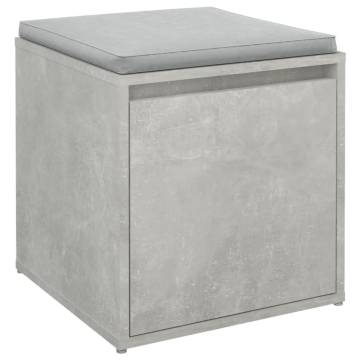 Stylish Concrete Grey Box Drawer | 40.5x40x40 cm