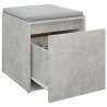 Stylish Concrete Grey Box Drawer | 40.5x40x40 cm