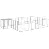 Dog Kennel Silver 15.73 m² Steel Colour silver Size 15.73 m² Quantity in Package 1 