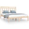 Solid Wood Bed Frame 135x190 cm Double - Classic Design