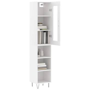 Stylish Highboard White 34.5x34x180 cm | HipoMarket