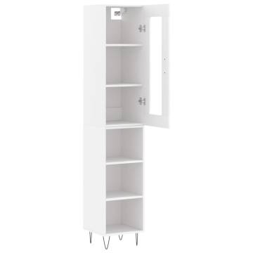 Stylish Highboard White 34.5x34x180 cm | HipoMarket