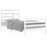 White Solid Wood Bed Frame 100x200 cm | Hipomarket