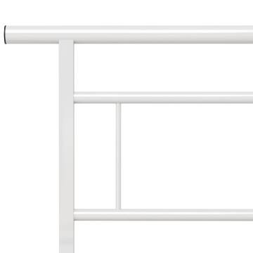 Elegant White Metal Bed Frame 140x200 cm | HipoMarket UK