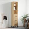 Highboard Sonoma Oak 34.5x34x180 cm Engineered Wood Colour sonoma oak Quantity in Package 1 Model 3 drawers 