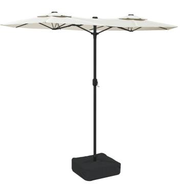 Double-Head Parasol Sand White 316x240 cm | Hipomarket UK