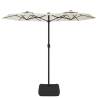 Double-Head Parasol Sand White 316x240 cm | Hipomarket UK