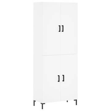 Stylish Highboard White 69.5x34x180 cm | Hipo Market