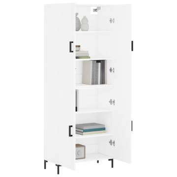 Stylish Highboard White 69.5x34x180 cm | Hipo Market