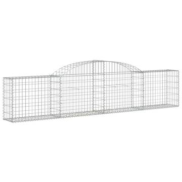 Arched Gabion Baskets - 3 pcs Galvanised Iron for Garden