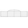 Arched Gabion Baskets - 3 pcs Galvanised Iron for Garden