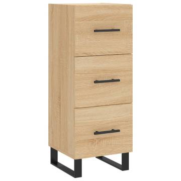 Stylish Highboard in Sonoma Oak - 34.5x34x180 cm