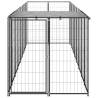 Durable Black Steel Dog Kennel - 4.84 m² Outdoor Play Space