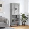 Highboard Concrete Grey 69.5x34x180 cm Engineered Wood Colour concrete grey Quantity in Package 1 Model 3 shelves 