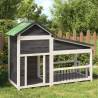 Dog Kennel Grey 143x60.5x109 cm Solid Wood Pine Colour grey Quantity in Package 1 